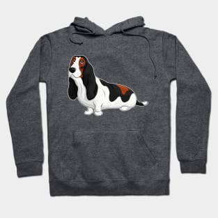 Cute cartoon Basset Hound Hoodie